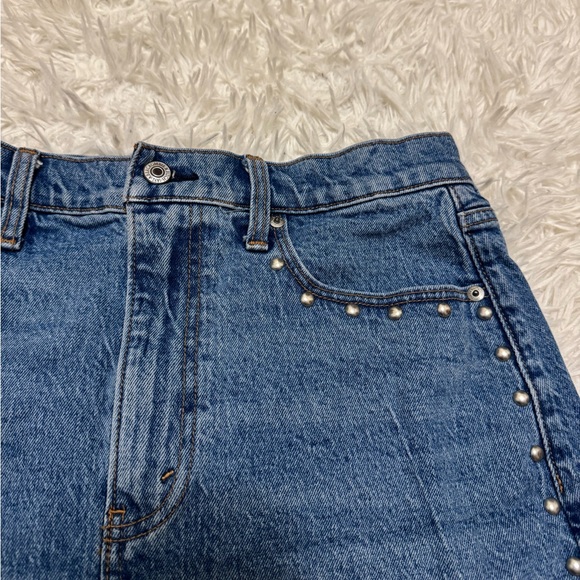 Abercrombie & Fitch Blue Denim Skirt Abercrombie Denim Studded Mini Skirt - Picture 3 of 6